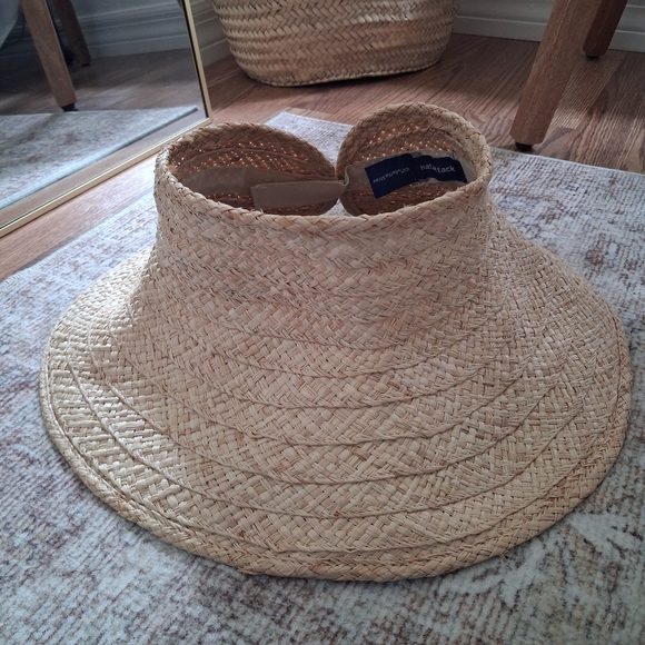 Hat Attack Accessories - Hat Attack Roll Up Travel Visor Natural 100% Raffia Straw